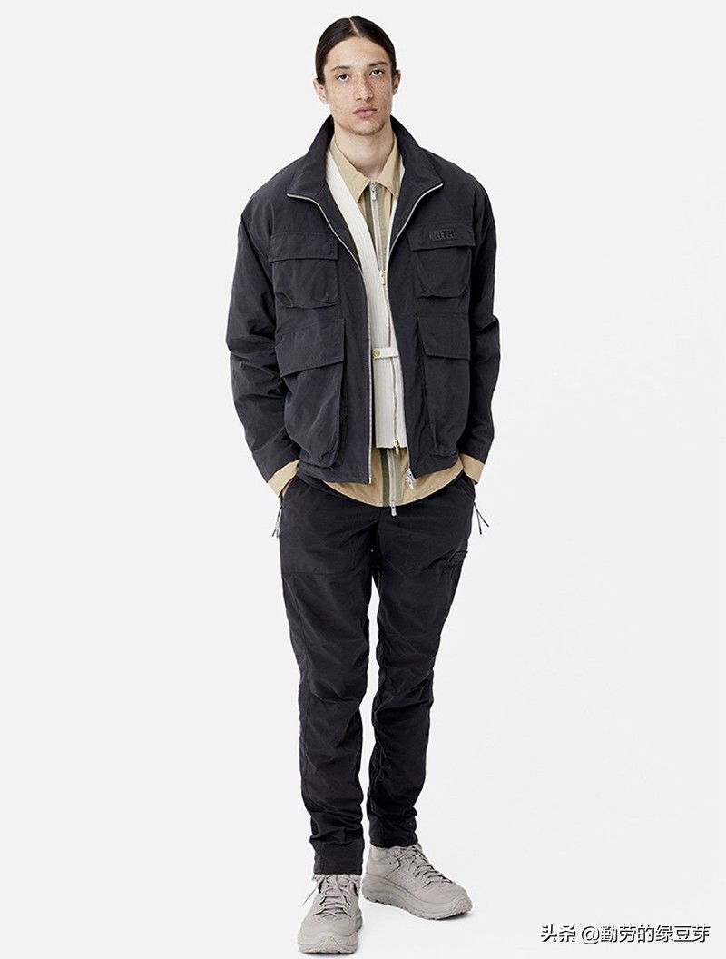 kith2023的夏季风格,kith迷彩拉链连帽外套