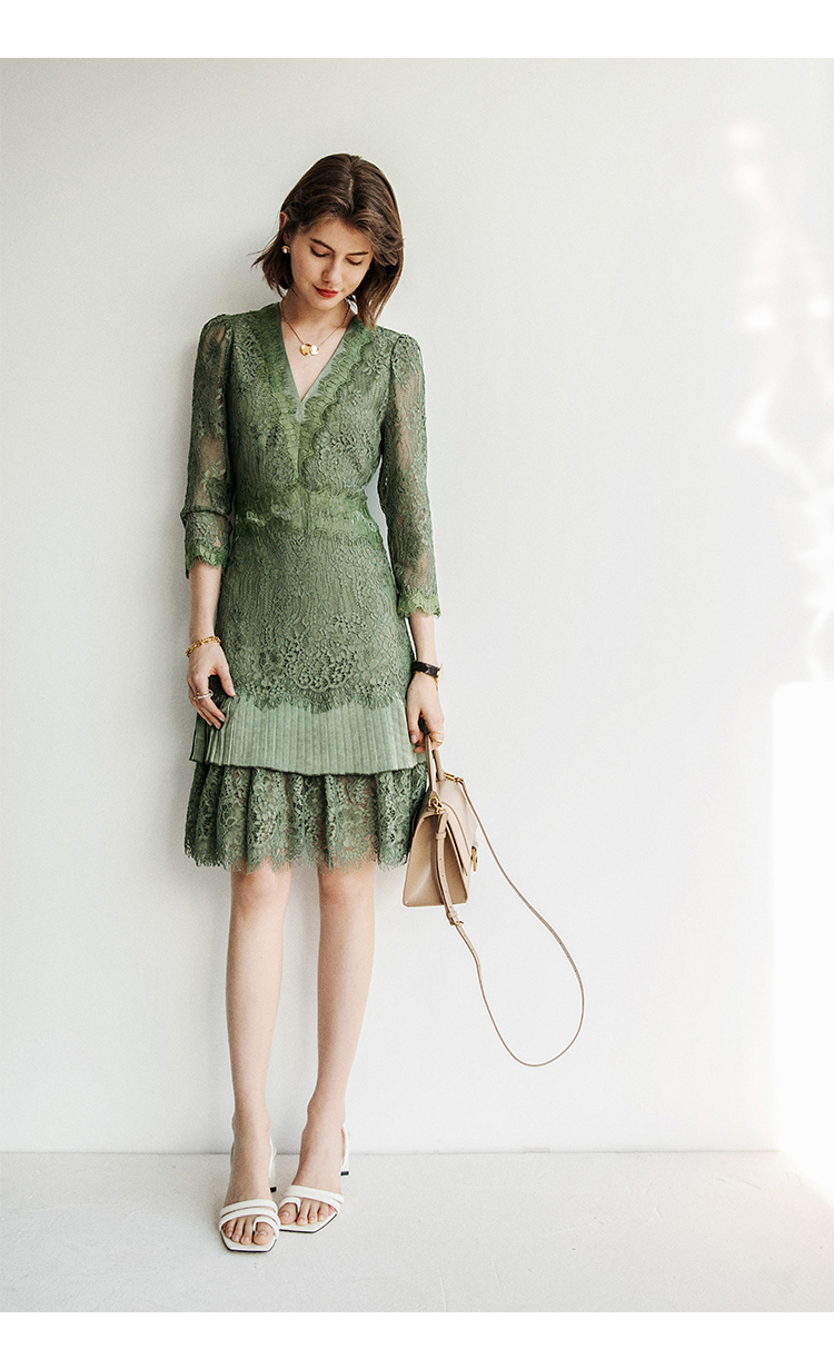 法式古着的细腻，工艺感爆棚的仲夏女神蕾丝裙