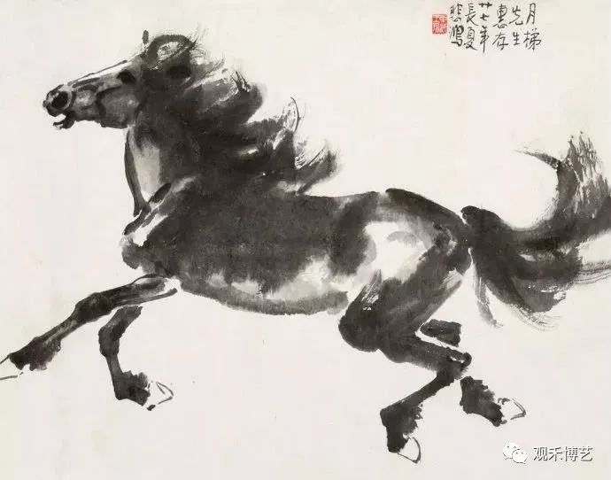 价值千万徐悲鸿字画去鉴定,徐悲鸿工笔画马真迹
