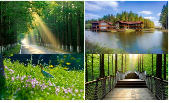 黄海国家森林公园景色,冬季黄海国家森林公园