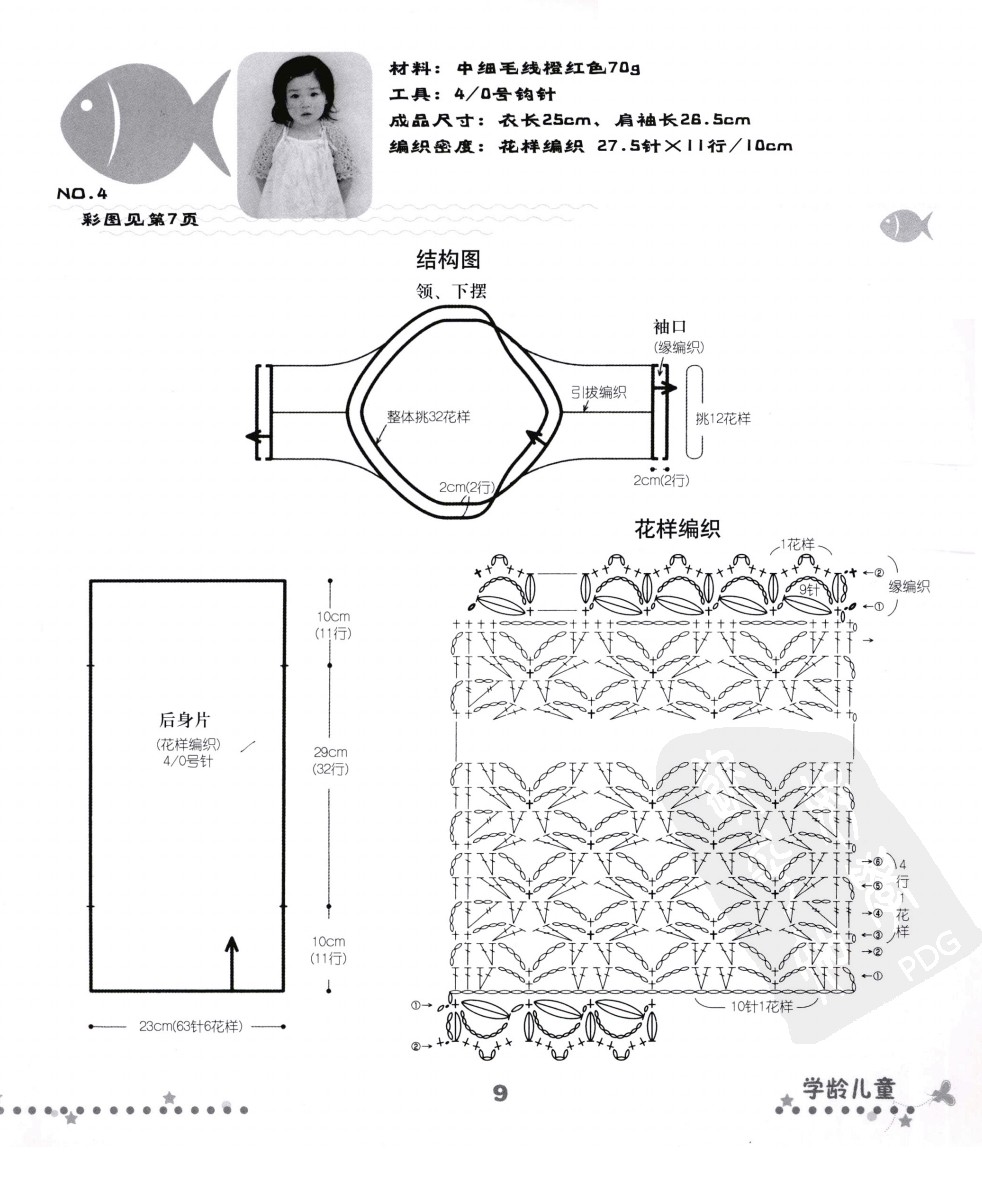 斗篷式披肩毛衣编织图解教程,超漂亮的宝宝毛衣编织详细教程