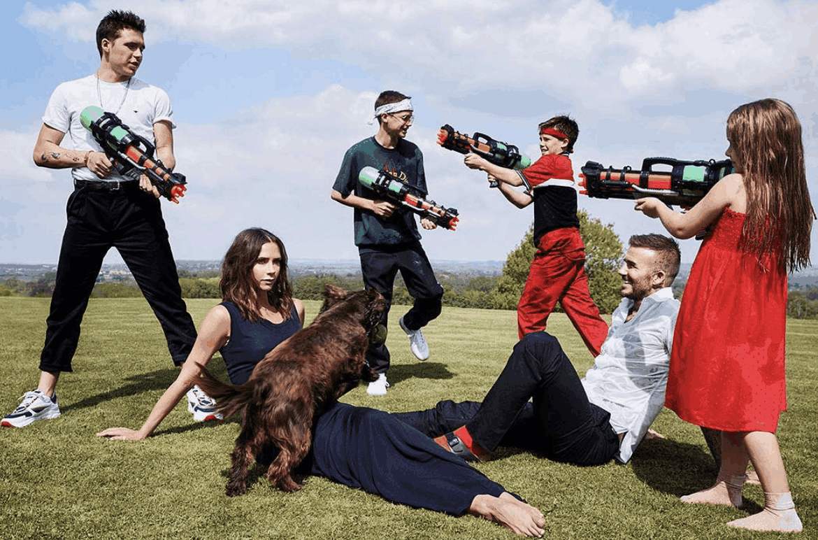 贝克汉姆一家宠小七,超级奶爸贝克汉姆和小七公主