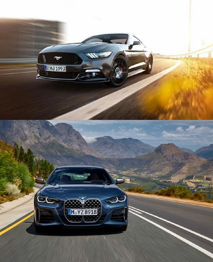 福特野马跟宝马4系外观对比,福特野马和宝马2系哪个好撩妹