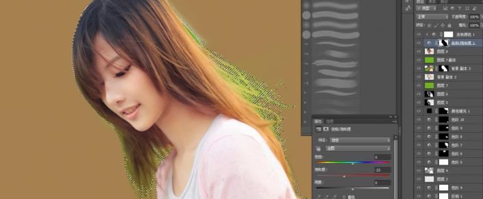 ps复杂背景发丝相近颜色抠图方法,ps通道抠人物发丝