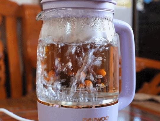 大宇daewoo1.8l多功能恒温养生壶,多功能电煮锅蒸煮煎炒样样精通