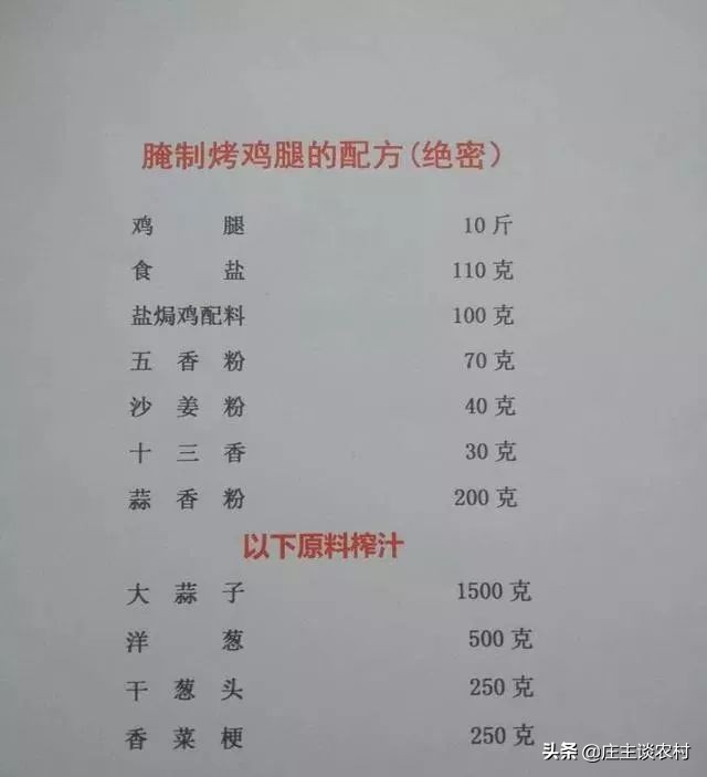 厨师手写配方大全集,商用厨师配方教程
