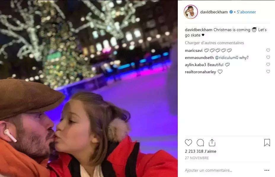 贝克汉姆亲吻小七引争议新闻,贝克汉姆谈女儿接吻