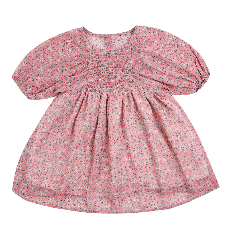 女童连衣裙夏季儿童纯棉碎花裙,女童连衣裙2023夏薄款儿童裙子