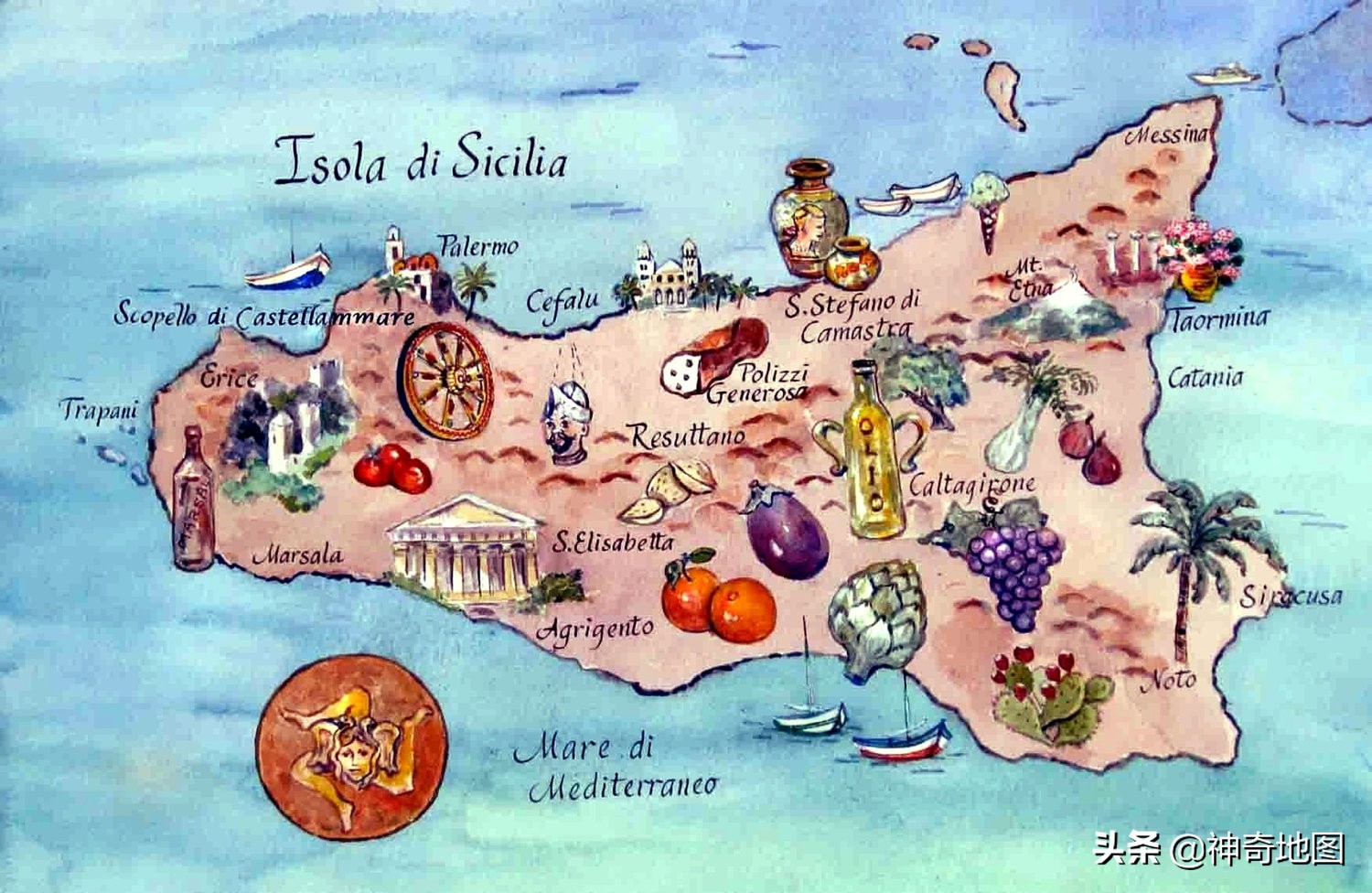 乱谈岛屿(89)西西里(Sicilia)的美丽传说与*手党黑**