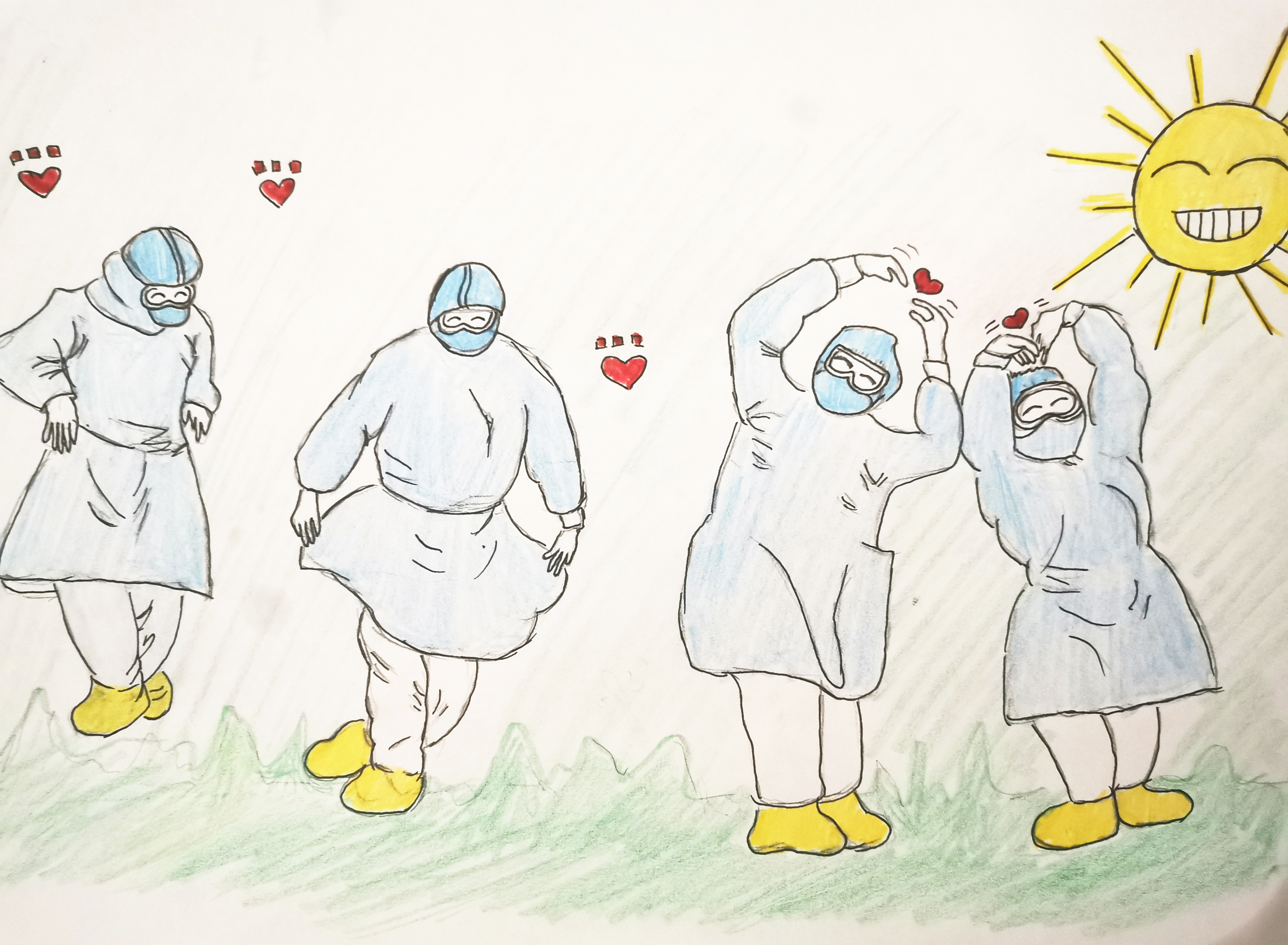 【济宁市第一人民医院】80后女护士手绘漫画传递最强抗疫力量