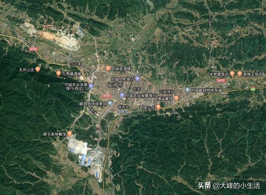 岳阳市卫星地图,岳阳卫星地图30年的变化