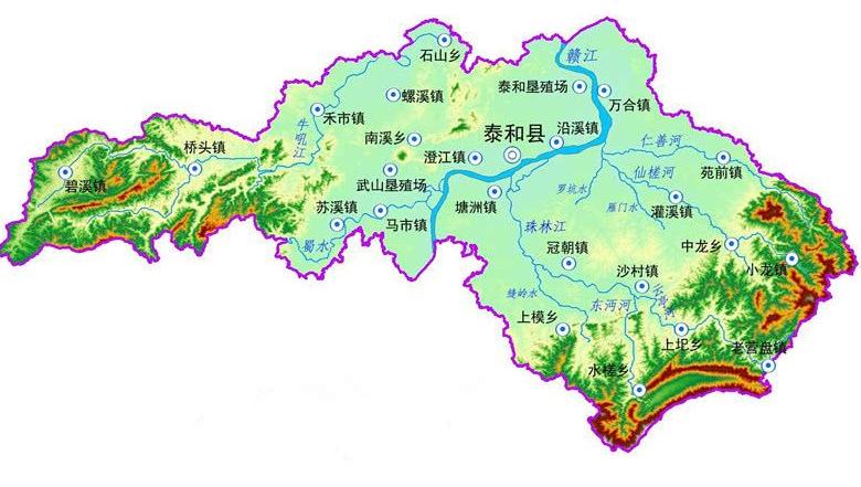 江西省吉安市有几个县,吉安井冈山地图全图