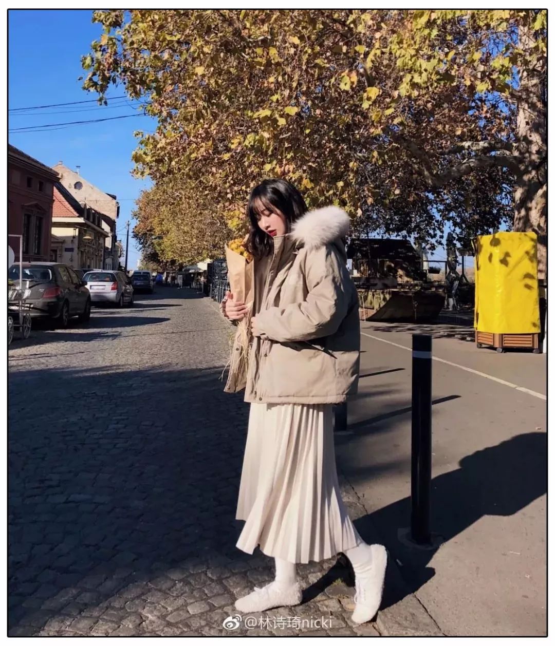 冬天棉服怎么搭配直筒裤,棉服搭配阔腿裤搭配什么鞋子好看