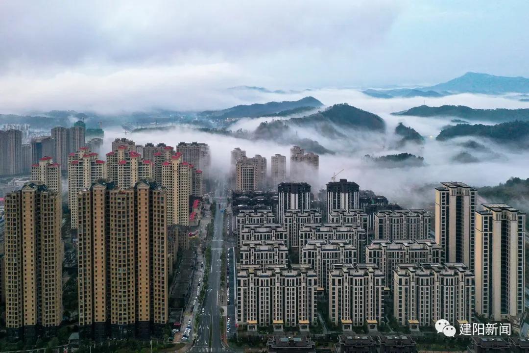 城市一景｜破晓时分的建阳，颜值依旧在线！