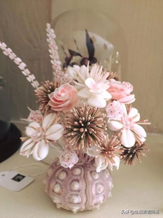 在贝壳里做上好看的装饰,简单的贝壳的工艺品