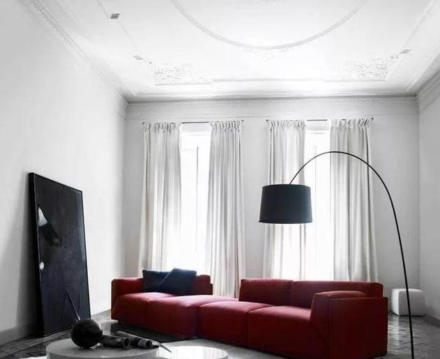 客厅不吊顶贴石膏线效果图,客厅不吊顶只做石膏线条