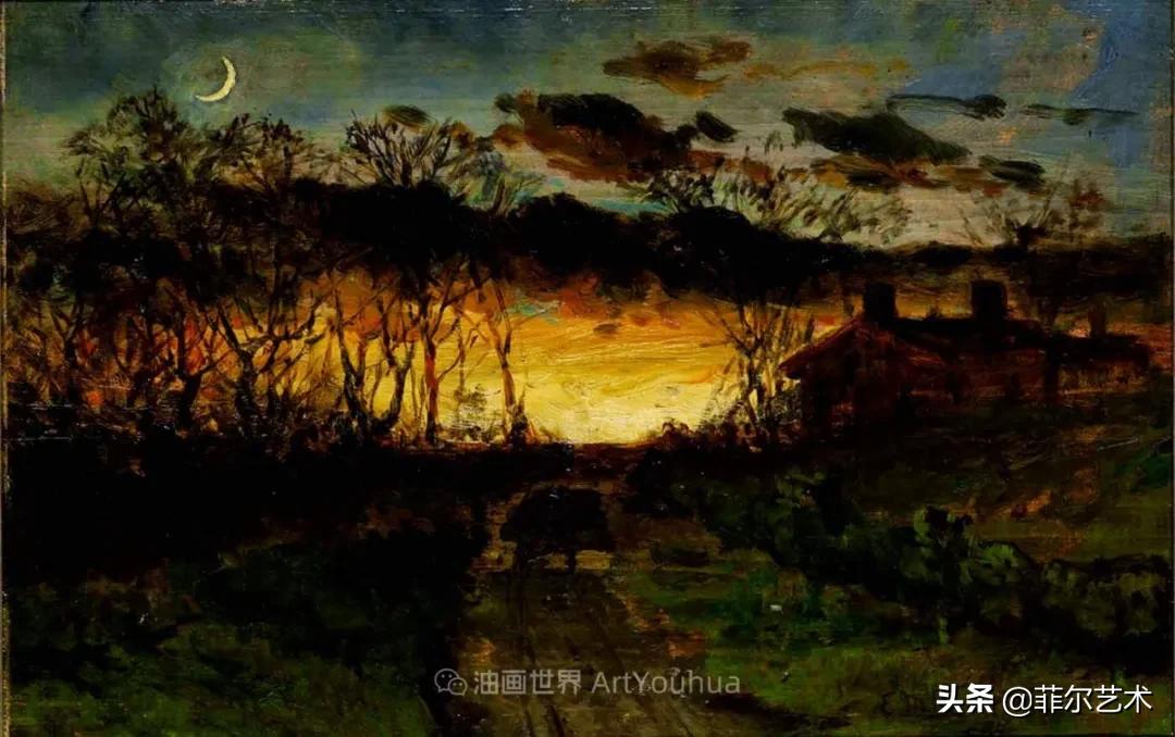 欧洲田园油画风景图片大全,古典油画风景美丽乡村