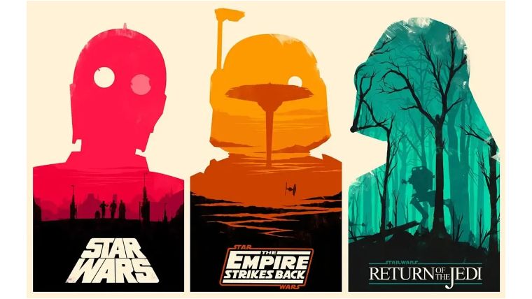 手绘星球大战,文艺复兴绘画海报