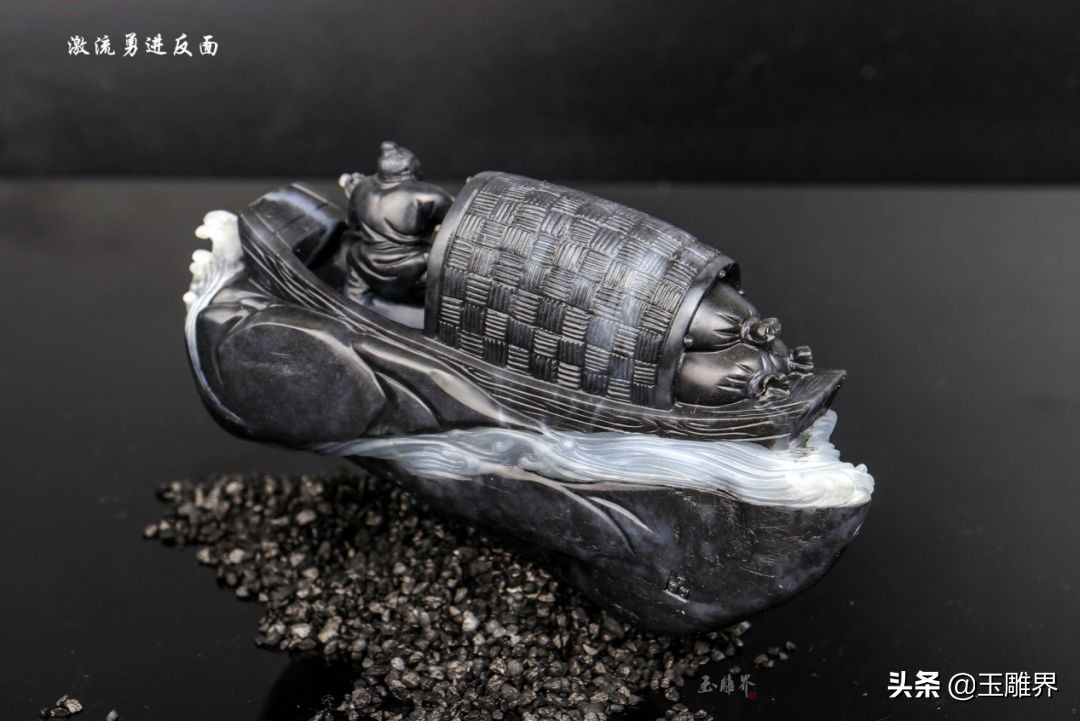 最漂亮的和田青花料,和田玉青花人物巧雕