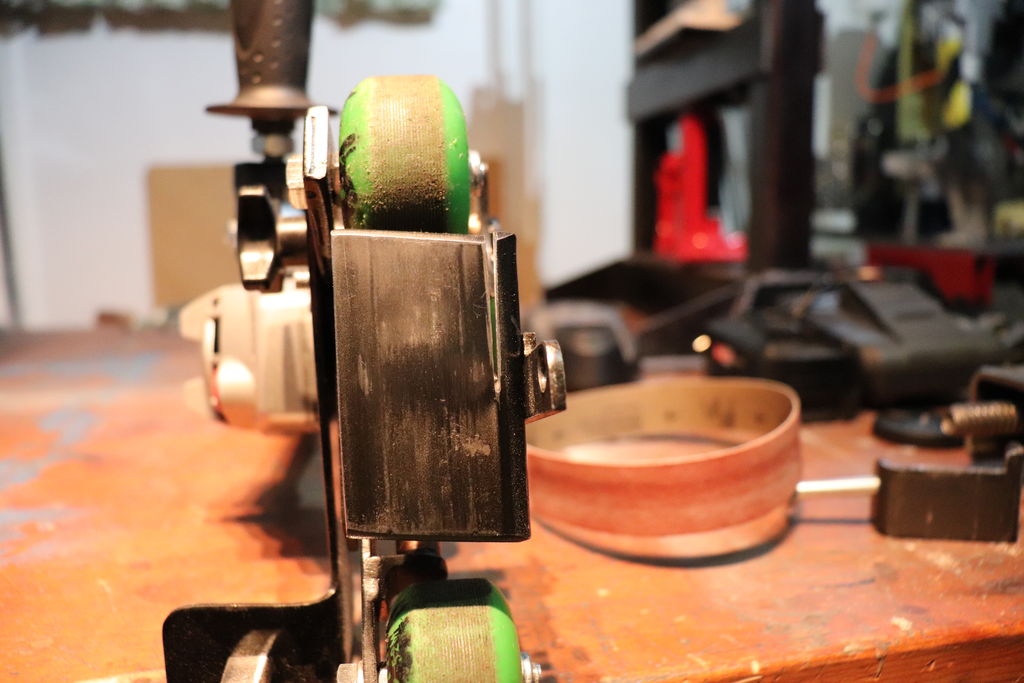 角磨机改装砂带抛光机,自制角磨机改装视频