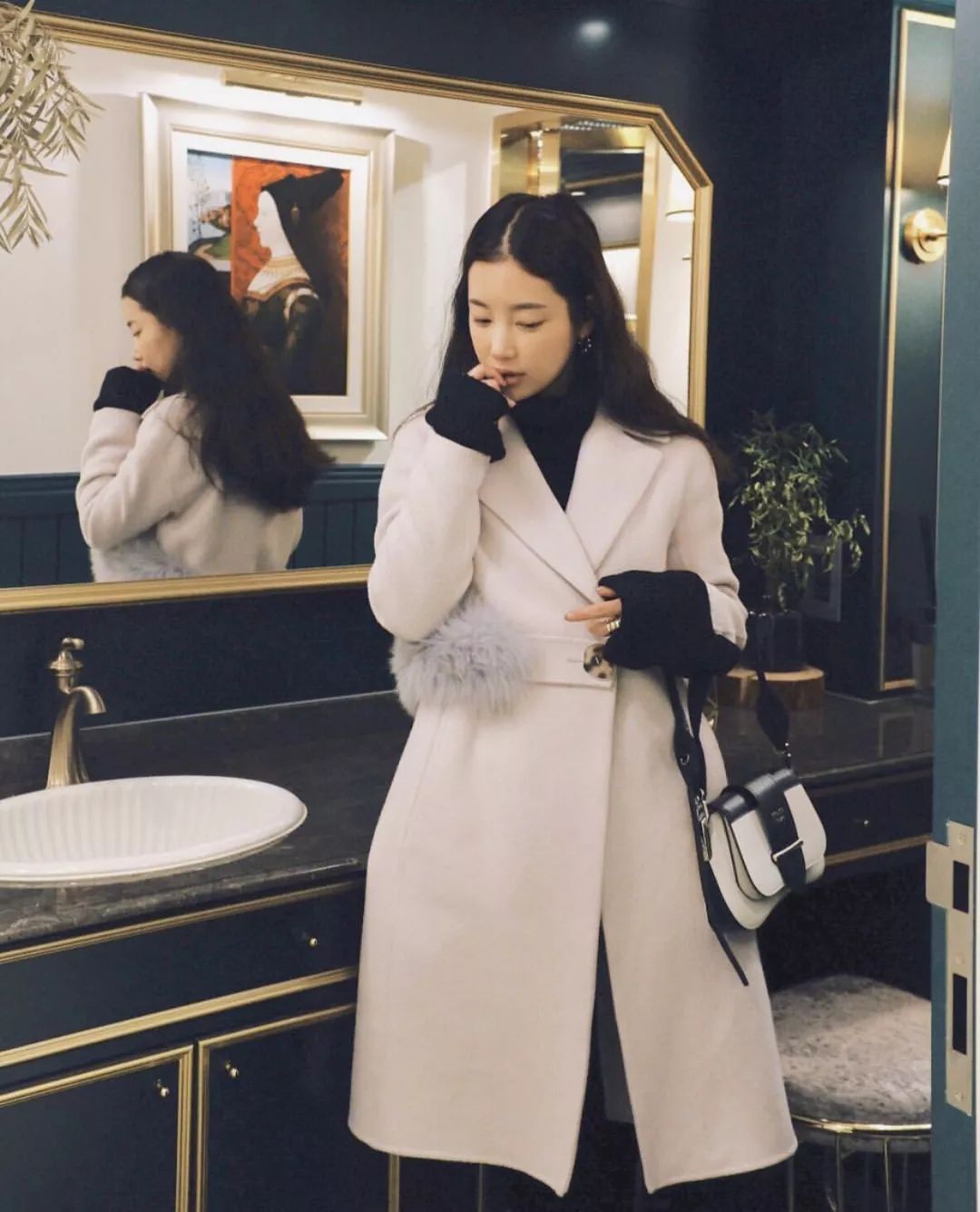 欧美时尚博主穿搭示范冬,韩系慵懒风冬季穿搭博主