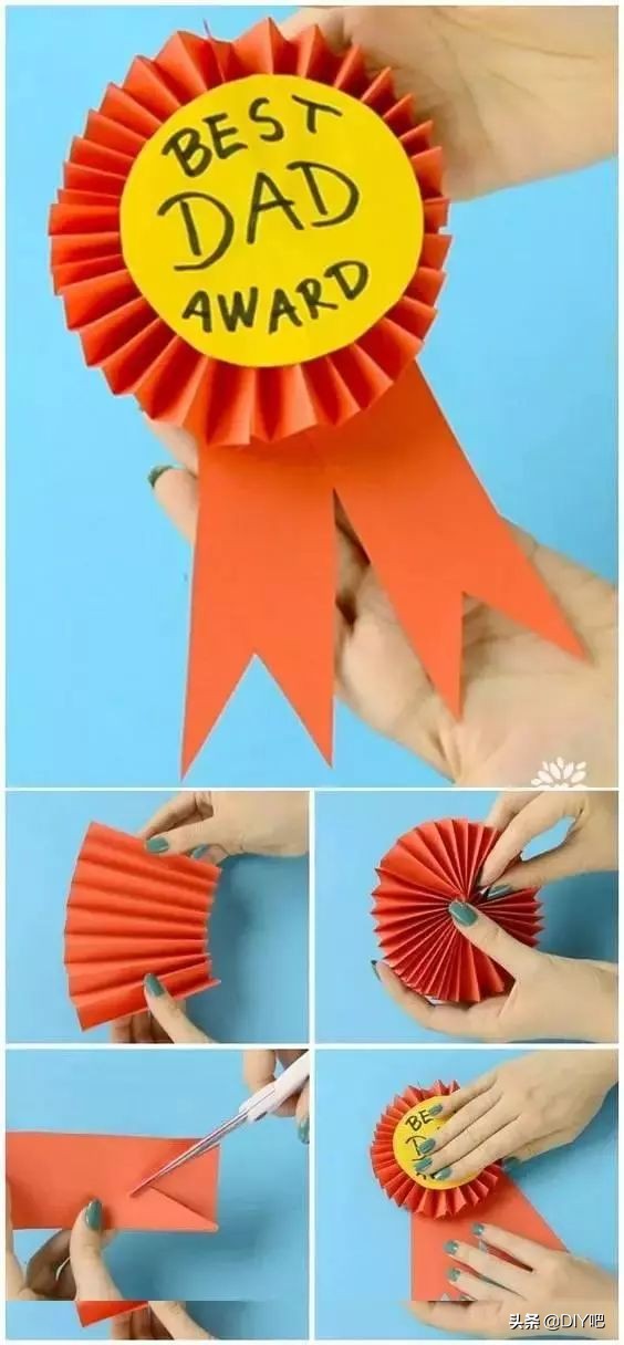 父亲节礼物手工教程使用白色的纸,8-12岁父亲节手工礼物卡纸