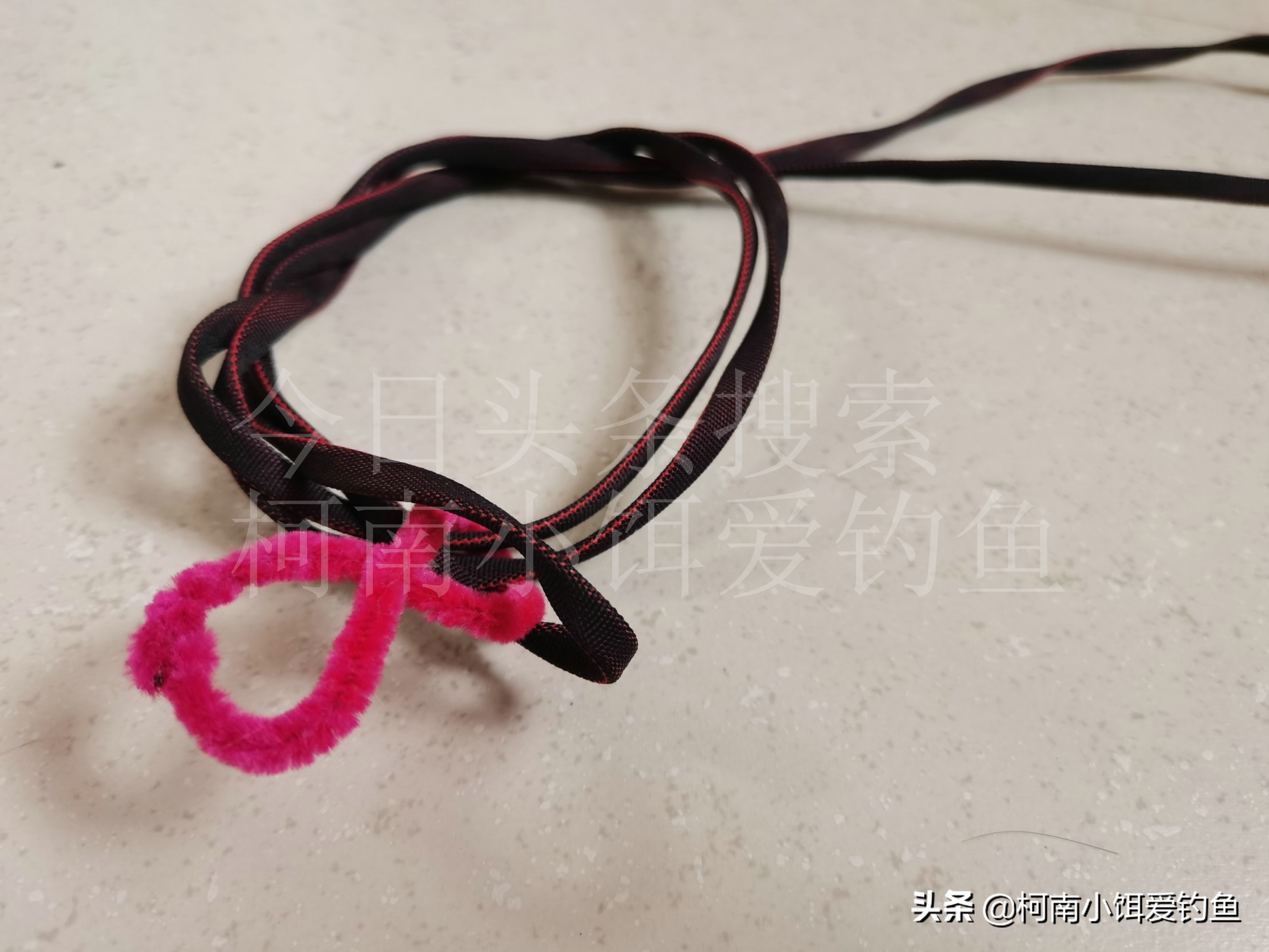 新手学钓鱼鱼线打结教程,钓鱼技巧鱼线打结方法图解