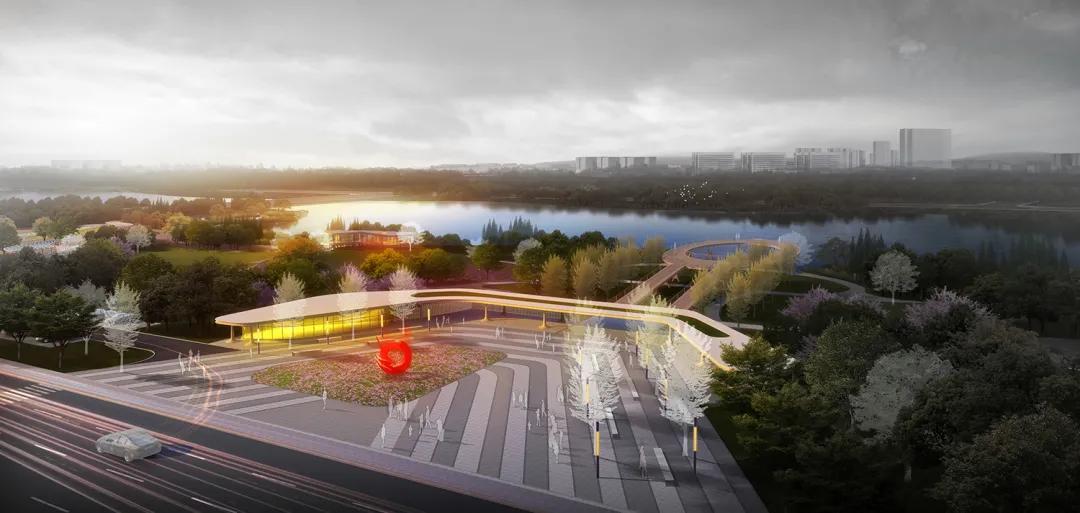 郑州市郑东新区花卉园林景观区,郑东新区象湖景观绿化工程