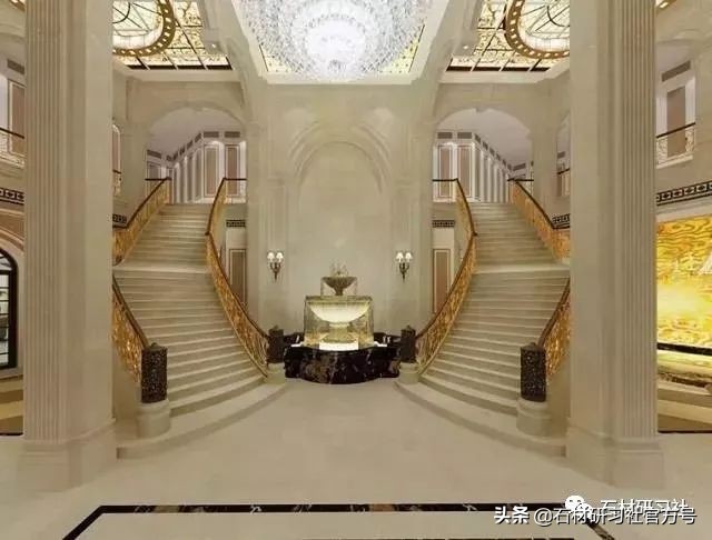 豪宅用的高级天然大理石,别墅铺什么颜色大理石档次最高