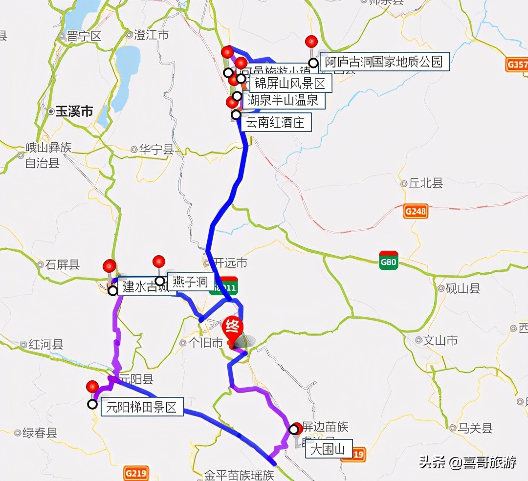 楚雄到红河自驾游最佳路线,从重庆去红河旅游自驾游攻略