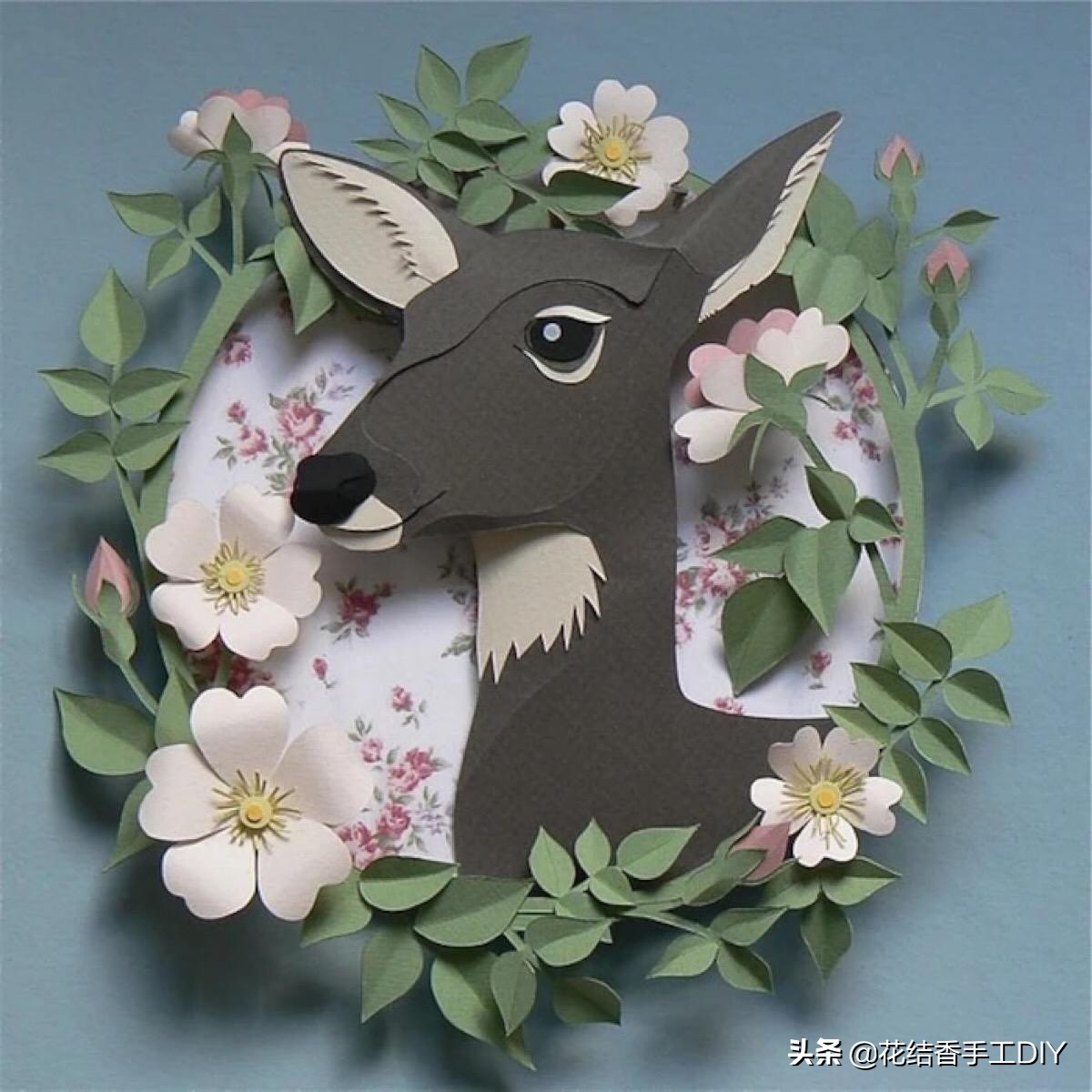 纸艺教程教你用彩纸diy简易花瓶,纸艺教程教你用彩纸diy漂亮的墙花