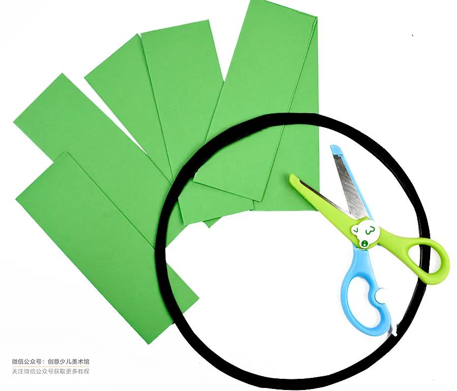 圣诞节创意手工绘画教程,圣诞花环创意儿童画