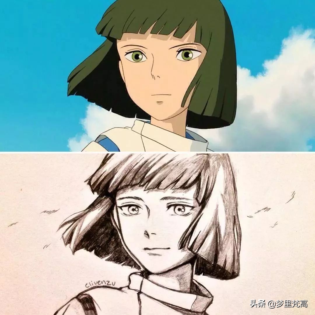 铅笔画素描动漫,铅笔画的动漫素描少女