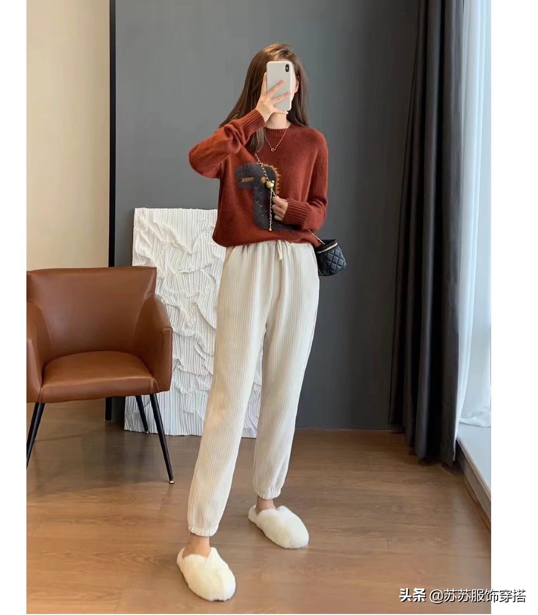 雪尼尔加绒裤子女裤新款直筒,雪尼尔宽松灯芯绒运动卫裤