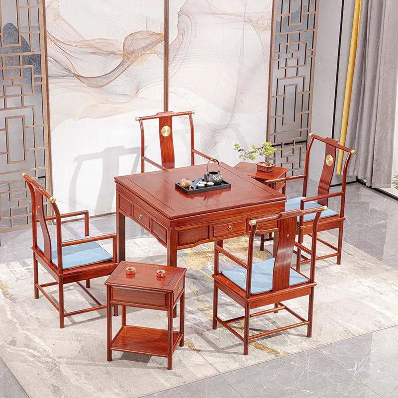 民国海派红木麻将桌卯榫结构,古董麻将桌如何安装