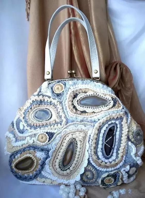 31款超美的爱尔兰钩花包,绝对让你爱不释手,独特的美!附教程