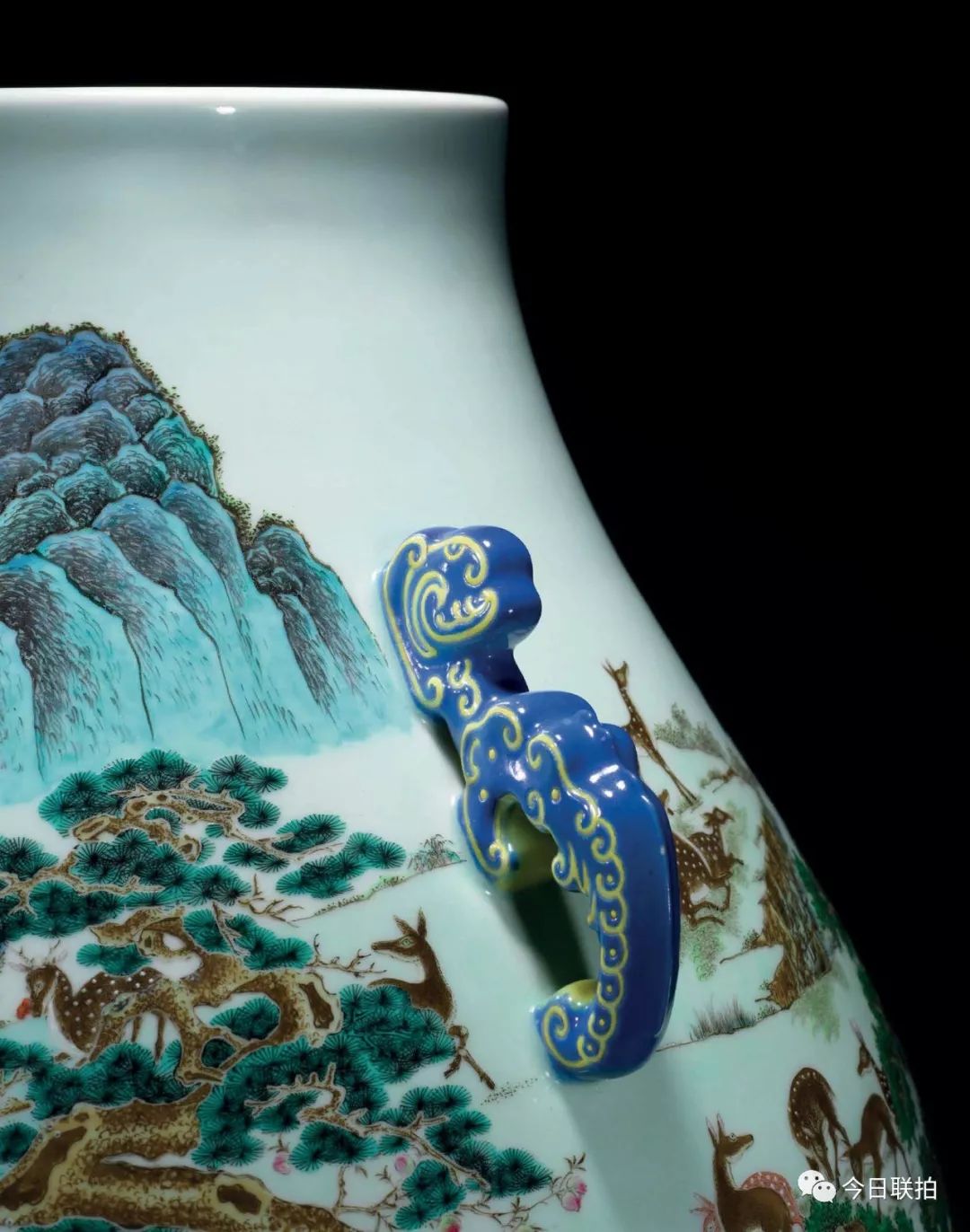 乾隆三彩官窑盘,乾隆霁蓝釉描金凤尾尊