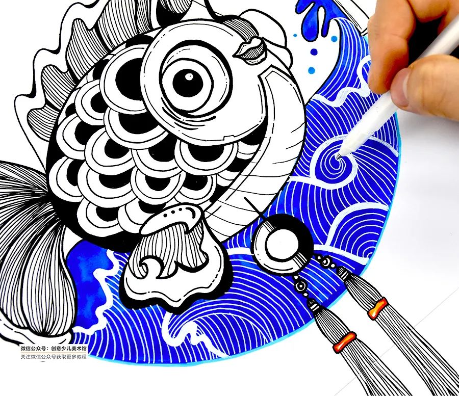 儿童画灯怎么做,鱼灯一年级创意儿童画