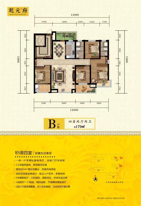 淄博西地乾元府规划图,西地乾元府一梯一户什么样