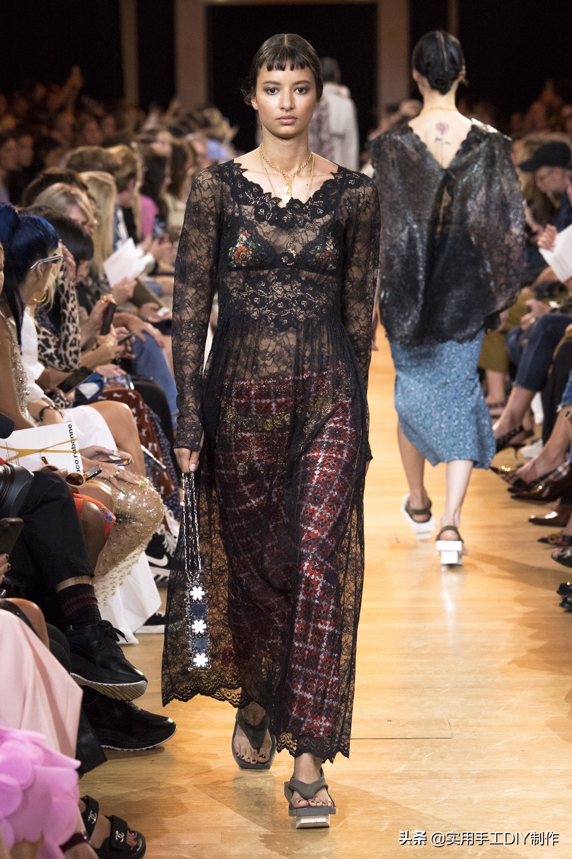 pacorabanne2021春夏系列金属长裙,pacorabanne亮片上衣