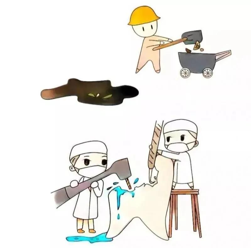 补一颗牙把好牙打磨了,上牙把下牙磨了一个坑