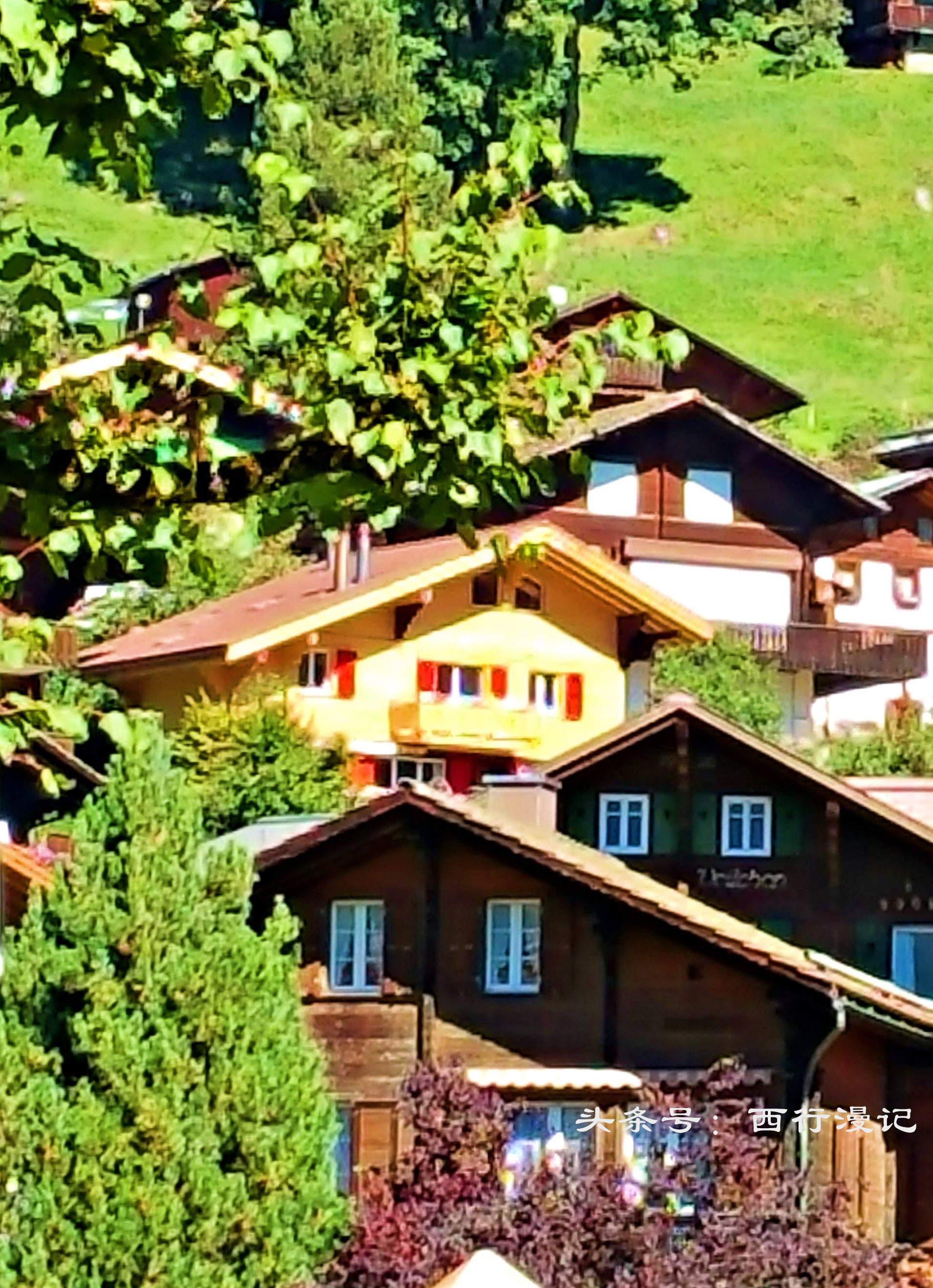 瑞士风景绝美的山,瑞士绝美的山村风光