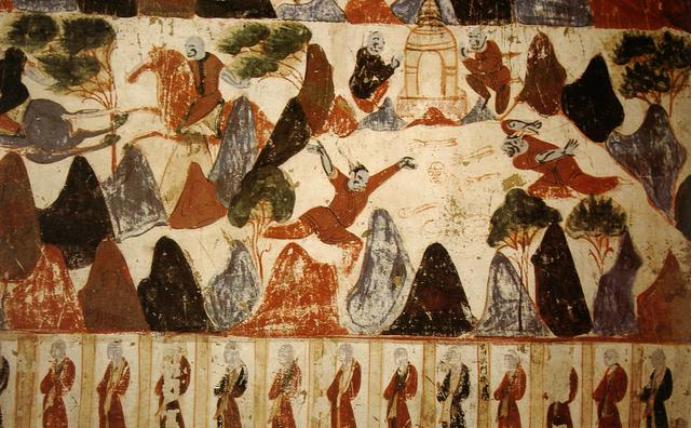 敦煌428窟介绍,敦煌329窟壁画飞天图