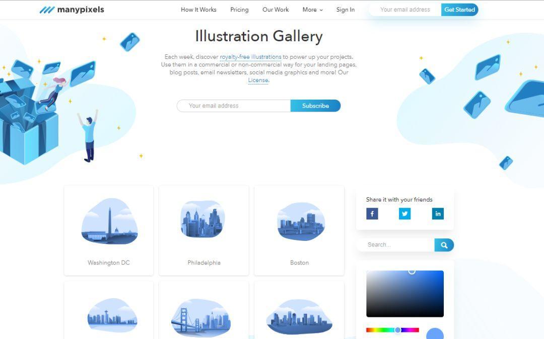 设计基础插画素材网站,插画ui素材