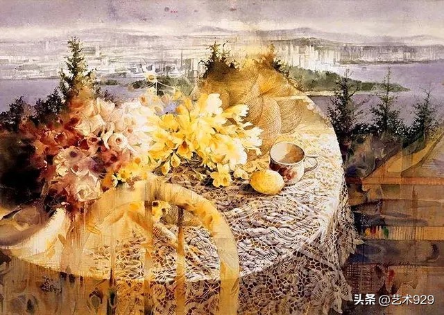 韩国水彩画家misulbu作品欣赏,韩国水彩画风景作品