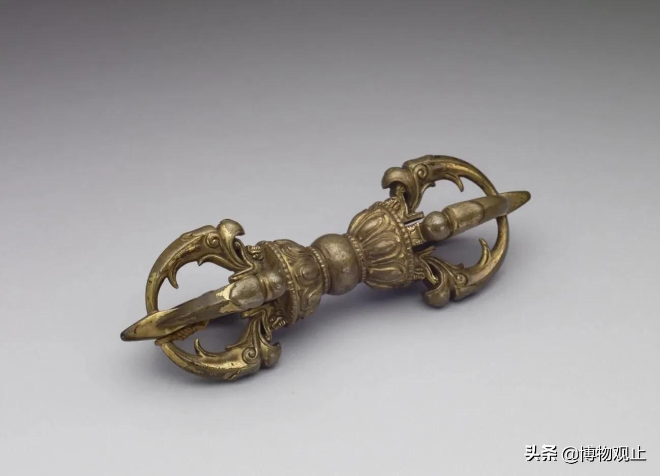 铜质藏传法器五股金刚,藏传佛教法宝图