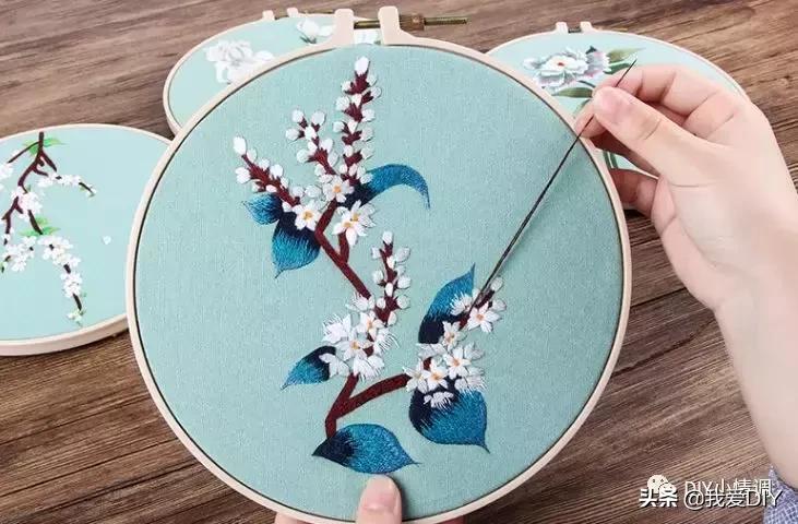 刺绣新手一步一步刺绣花,超详细的漂亮小花刺绣教程