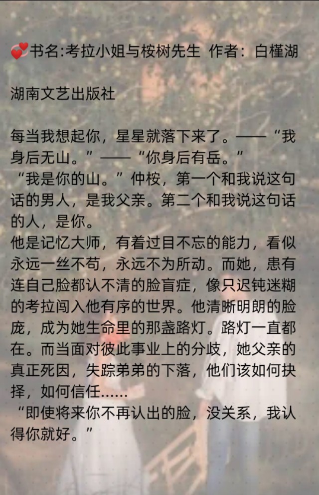 超轻推文:完结/现言/白槿湖大大——考拉小姐与桉树先生