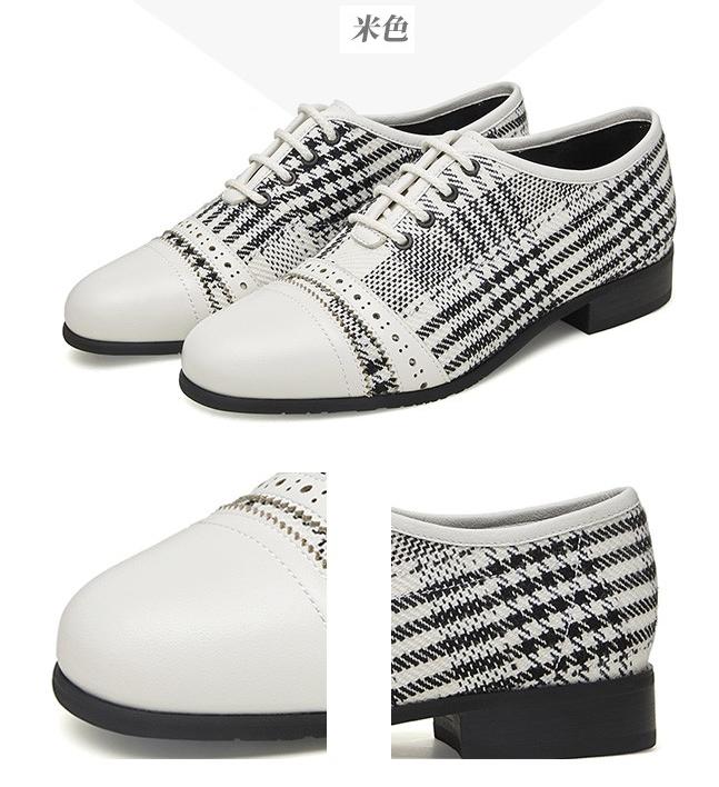 昆凌同款，千鸟格纹英伦风单鞋！千鸟格纹放在鞋子上一样好看