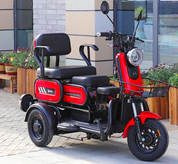 电动三轮车接送俩孩子上学专用,小型成人电动三轮车最新款